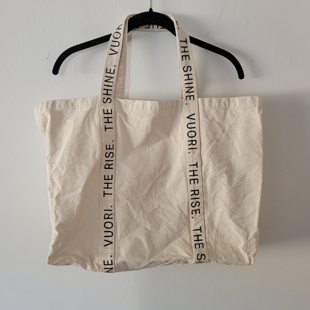 Vuori The Rise The Shine Canvas Tote Bag Shopping Bag Reusable Sustainable‎